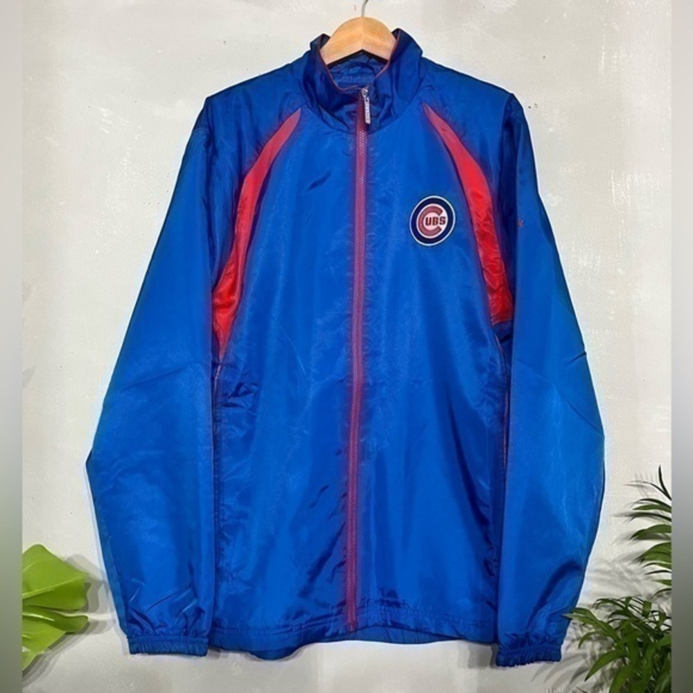 REEBOK | Chicago Cubs MLB full zip windbreaker jacket baseball blue -  size L